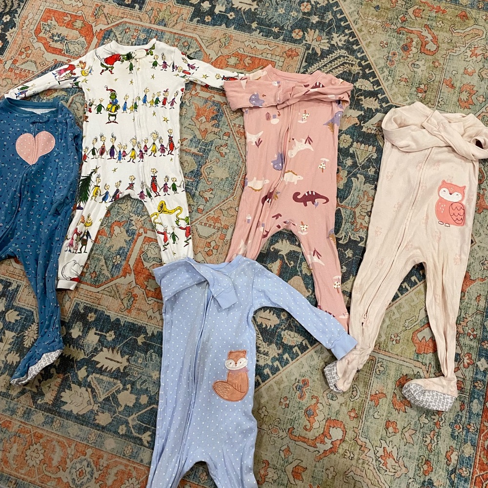 Pottery Barn Kids Dr Seuss sleeper and Carters sleepers Blue